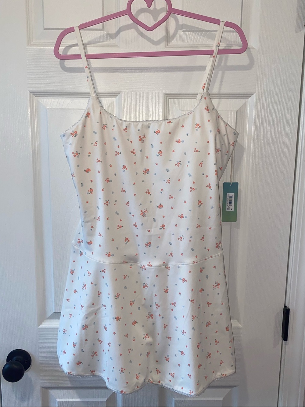 NWT Altar'd State Revival Ivory and Coral Active Mini Dress with Floral Print